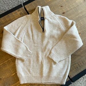 Gap kids oatmeal 1/4 zip sweater size small 6-7